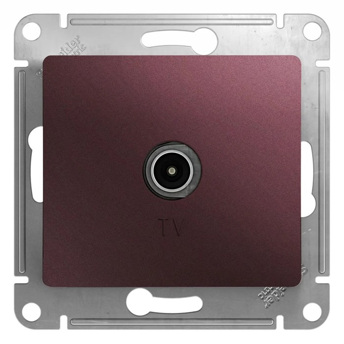 GLOSSA TV РОЗЕТКА оконечная 1DB, механизм, БАКЛАЖАНОВЫЙ GSL001191 - фото 10572