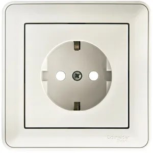 W59 РОЗЕТКА с заземлением со шторками, 16А, в сборе, БЕЛЫЙ RS16-152-18 - фото 11440