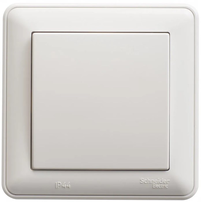 W59 AQUA 1-клавишный ПЕРЕКЛЮЧАТЕЛЬ, IP44, сх.6, 10АХ, в сборе, БЕЛЫЙ VS610-156B-18 - фото 11794