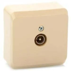ЭТЮД О/У РОЗЕТКА телевизионная, КРЕМОВЫЙ TVA-002k - фото 14193