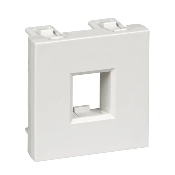 W45 Плата лицевая для 1xKeystone, 2 модуля (45х45 мм) БЕЛАЯ RIN-144-B - фото 14216