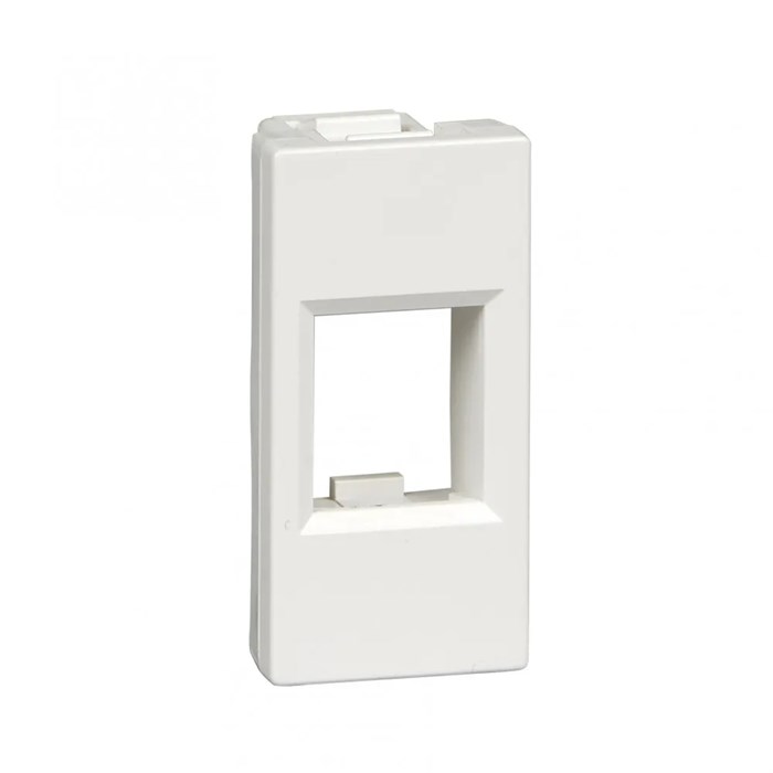 W45 Плата лицевая для 1xKeystone, 1 модуль (45х22.5 мм) БЕЛАЯ RIN-145-B - фото 14234