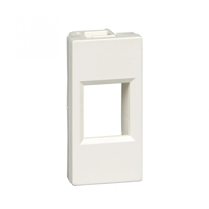 W45 Плата лицевая для 1xKeystone, 1 модуль (45х22.5 мм) БЕЛАЯ RAL9010 RIN-145-BE - фото 14236