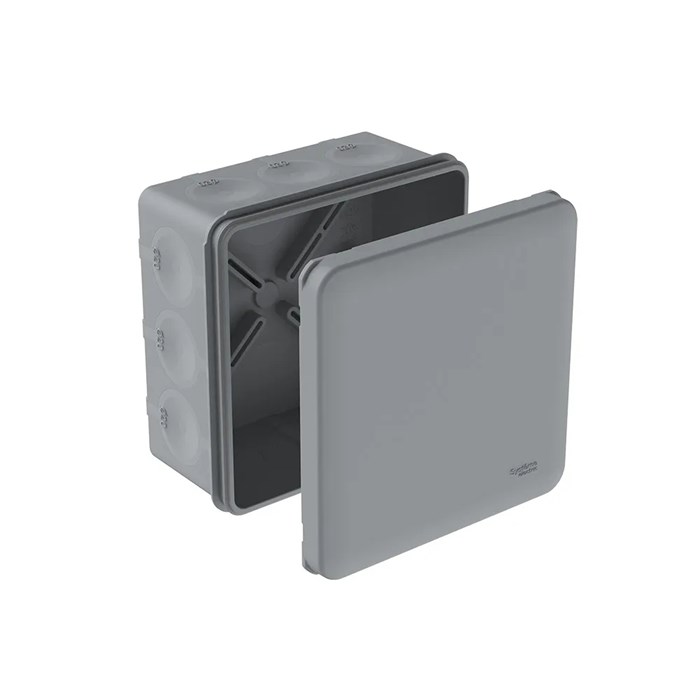 MULTIBOX Коробка распред. 100х100х50 IP66 с 12 мембр. вводами D20, под пистолет СЕРАЯ (со стикером) IMT351981 - фото 14512