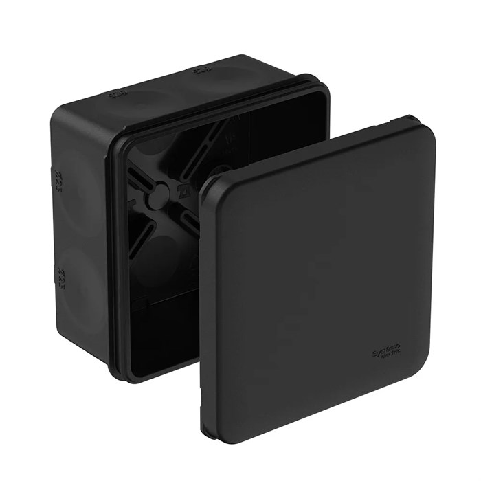 MULTIBOX Коробка распред. 85х85х42 IP66 с 8 мембр. вводами D25, под пистолет ЧЁРНАЯ (со стикером) IMT352971 - фото 14515