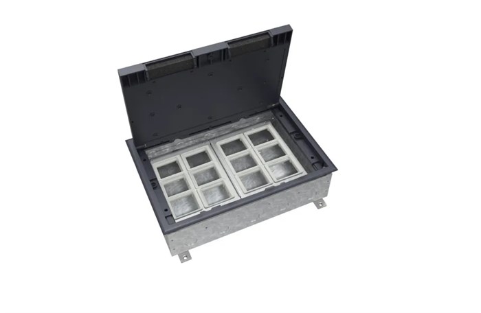 MultiDesk Люк на 24 модулей IP40 для бетонных полов с монтажной коробкой, тип MDK10 MDK10224 - фото 14907