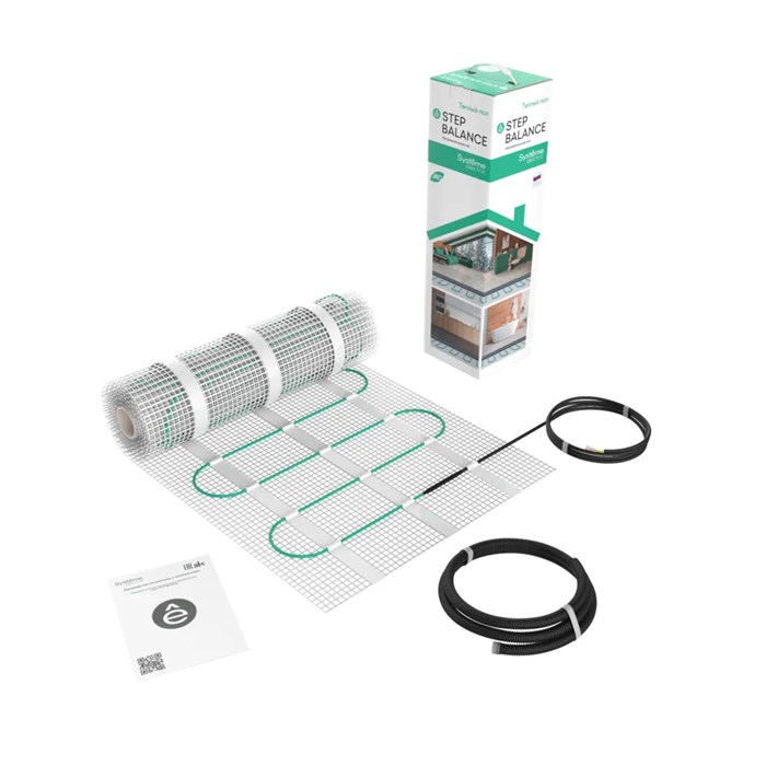 STEP BALANCE Мат нагревательный (теплый пол) SBM150080, 150 Вт/м2, 1200 Вт, 8 м2 SBM150080 - фото 14992