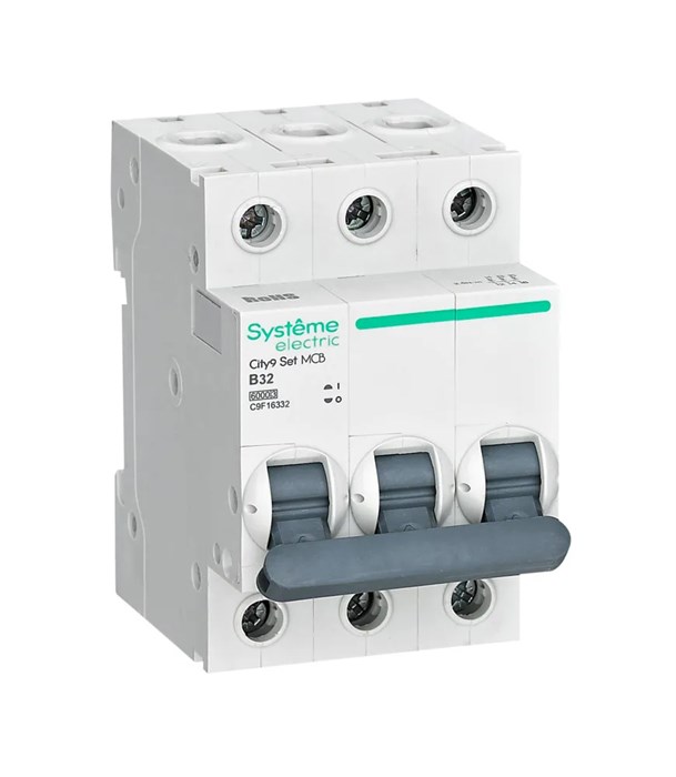 City9 Set Автоматический выключатель (АВ) B 32А 3P 6kA 400В C9F16332 - фото 15645