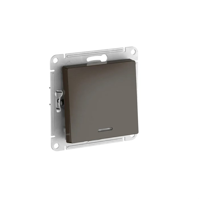 ATLASDESIGN 1-клавишный ВЫКЛЮЧАТЕЛЬ с подсветкой, сх.1а, 10АХ, мех., быстрозажим. клем., МОККО ATN000613S - фото 1774