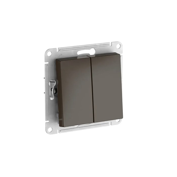 ATLASDESIGN 2-клавишный ПЕРЕКЛЮЧАТЕЛЬ, сх.6+6, 10АХ, мех., быстрозажим. клем., МОККО ATN000665S - фото 1981