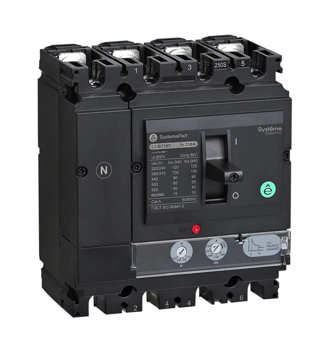 АВТ.ВЫКЛ SYSTEMEPACT CCB160 100KA 4P4D TMD160 SPC160S160L4DF - фото 20514