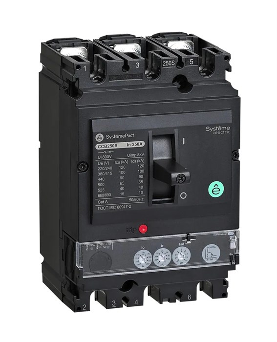 АВТ.ВЫКЛ SYSTEMEPACT CCB250 50KA 3P3D S2.2 250A SPC250N25022L3DF - фото 20558
