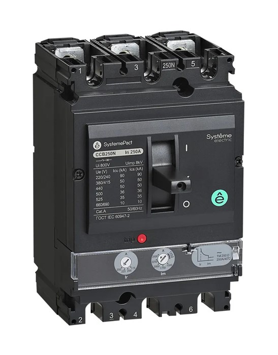 АВТ.ВЫКЛ SYSTEMEPACT CCB250 100KA 3P3D TMD200 SPC250S200L3DF - фото 20568