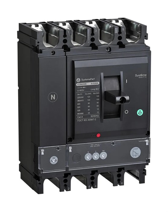 АВТ.ВЫКЛ SYSTEMEPACT CCB400 36KA 4P4D S2.3 400A SPC400F40023L4DF - фото 20598