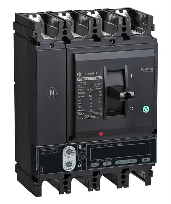 АВТ.ВЫКЛ SYSTEMEPACT CCB400 50KA 4P4D S5.3E 400A SPC400N40053E4DF - фото 20636