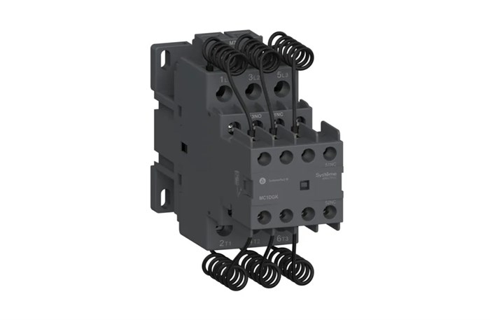КОНТАКТОР MC1D ДЛЯ КОНДЕНСАТОРНЫХ БАТАРЕЙ 10 КВАР 1НО/2НЗ 24V 50/60ГЦ MC1DEKB7 - фото 21635