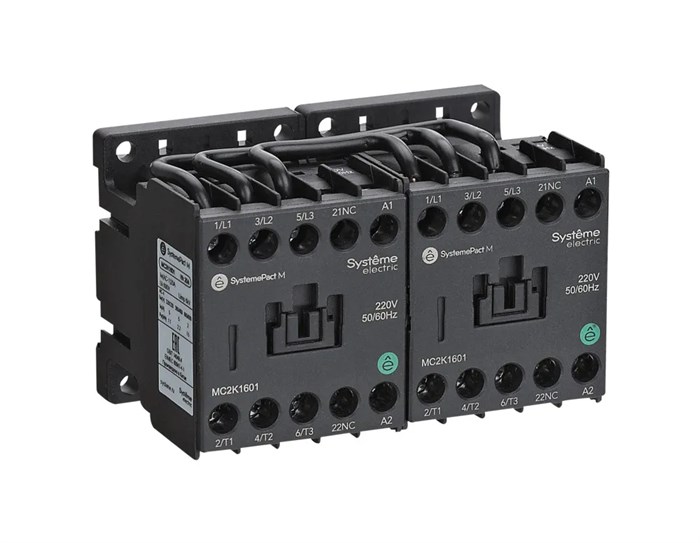 РЕВЕРСИВНЫЙ КОНТАКТОР MC2K 6A 1НО AC24V 50/60Hz MC2K0610B7 - фото 22299