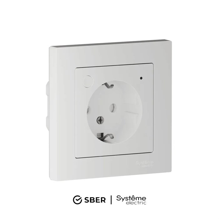 ATLASDESIGN SMART РОЗЕТКА с заземл., со шт., Zigbee, L+N, 16А, мех., БЕЛЫЙ ATN000145Z - фото 230