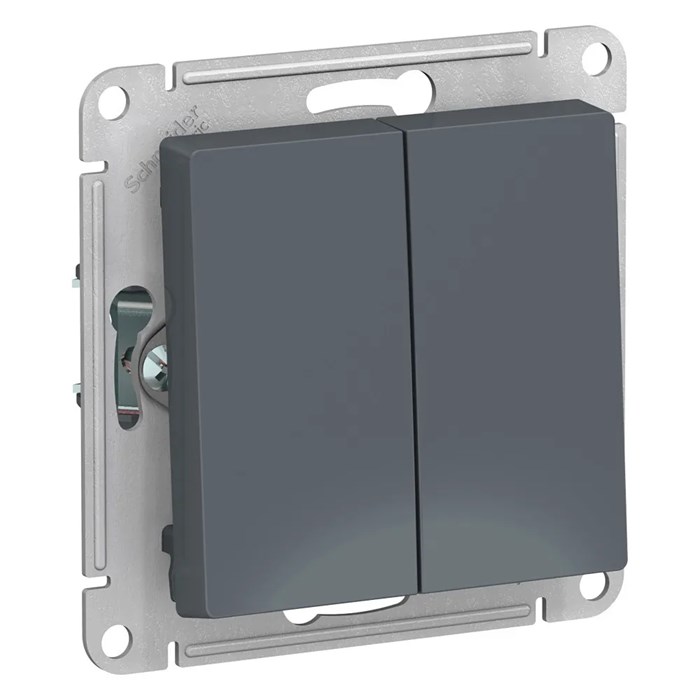 ATLASDESIGN 2-клавишный ПЕРЕКЛЮЧАТЕЛЬ, сх.6+6, 10АХ, механизм, ГРИФЕЛЬ ATN000765 - фото 2314