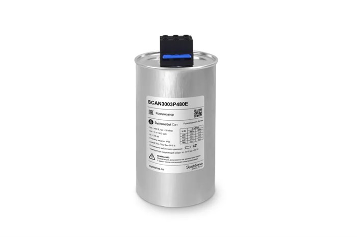Косинусный трёхфазный конденсатор 30кВАр, 480В, тип ECO SCAN3003P480E - фото 30405
