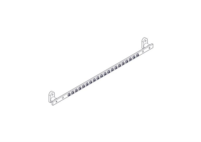 Шина заземления Systeme Electric, серия Uniprom, 19", винтовые зажимы UT1UER - фото 30926
