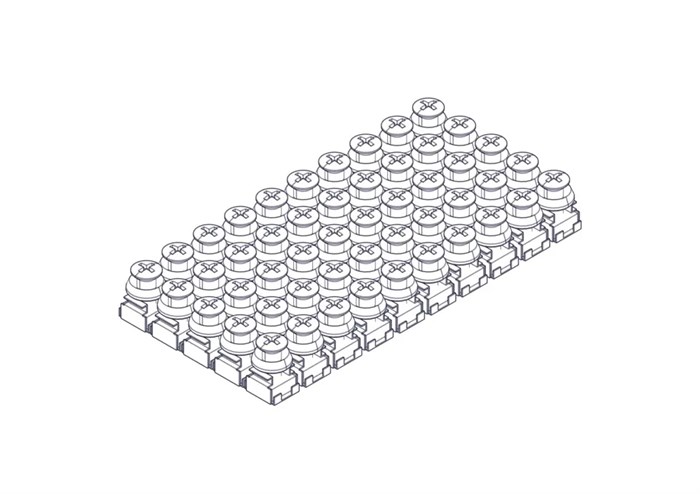 Монтажный комплект Uniprom, M6 (винт, шайба, гайка с защелкой), упаковка 50 шт. UT8100 - фото 30954