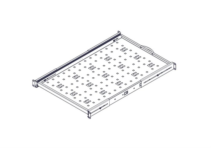 Выдвижная полка Systeme Electric, серия Uniprom, 1U, 650мм, до 45кг UT8123 - фото 30996