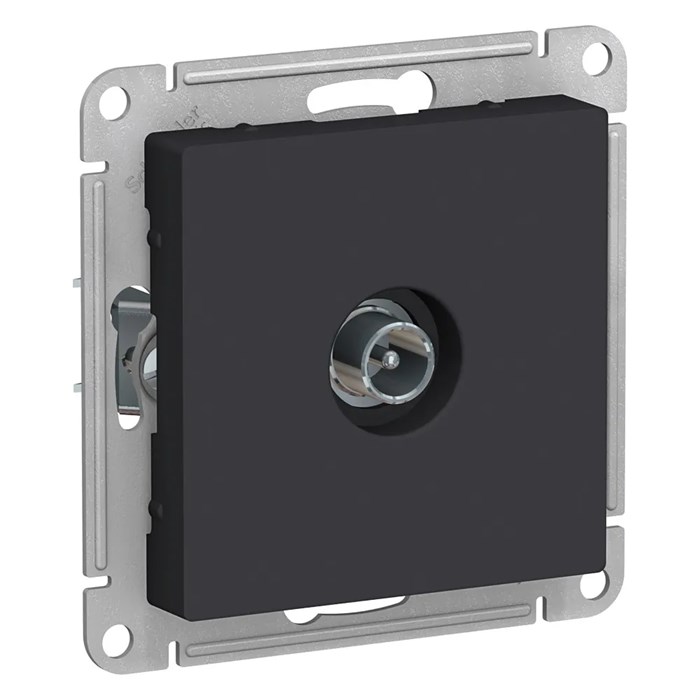 ATLASDESIGN TV РОЗЕТКА проходная 4дБ, механизм, КАРБОН ATN001092 - фото 3314