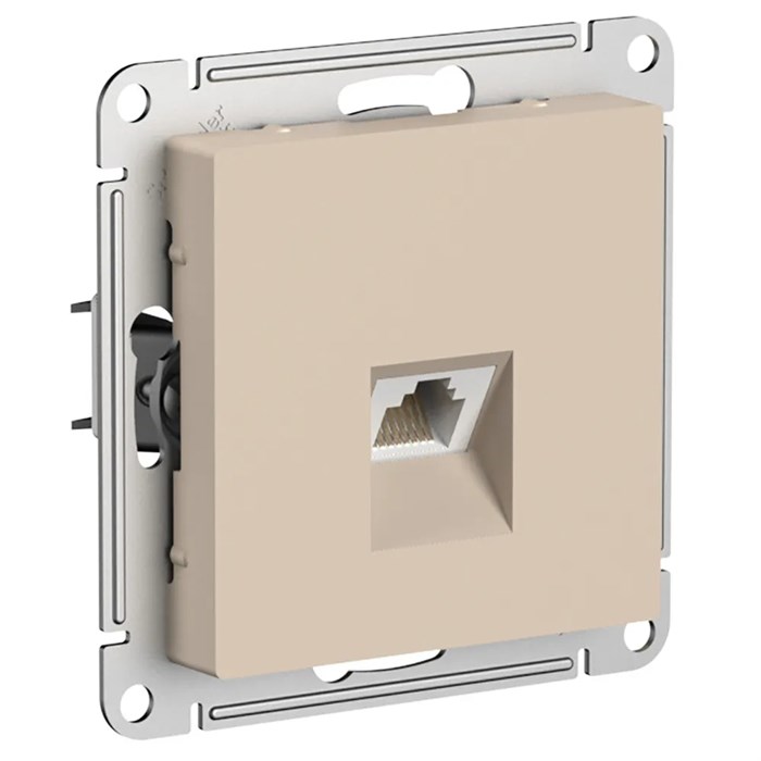 ATLASDESIGN РОЗЕТКА компьютерная RJ45 кат. 5e, механизм, ПЕСОЧНЫЙ ATN001283 - фото 3934