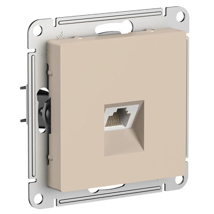 ATLASDESIGN РОЗЕТКА компьютерная RJ45 кат. 6A, механизм, ПЕСОЧНЫЙ ATN001286 - фото 3944