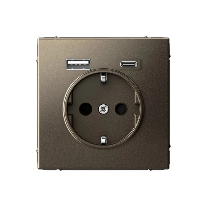 ARTGALLERY РОЗЕТКА 16А с 2 USB A+C, 5В/2,4А/3,0А, 2х5В/1,5А, механизм, МОККО GAL000632 - фото 7041