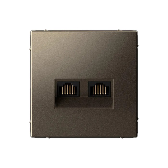 ARTGALLERY РОЗЕТКА двойная компьютерная RJ45+RJ45, кат.6А, механизм, МОККО GAL000688 - фото 7101