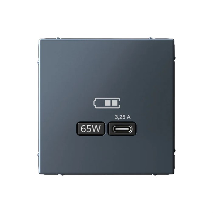 ARTGALLERY USB РОЗЕТКА тип-С 65Вт высокоскор.заряд. QC, PD, механизм, ГРИФЕЛЬ GAL000727 - фото 7170