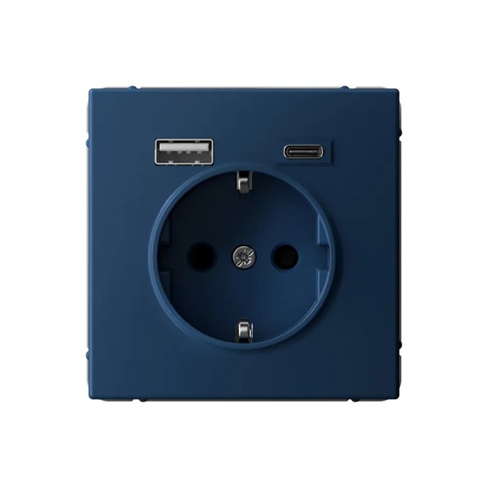 ARTGALLERY РОЗЕТКА 16А с 2 USB A+C, 5В/2,4А/3,0А, 2х5В/1,5А, механизм, АКВАМАРИН GAL001132 - фото 7572