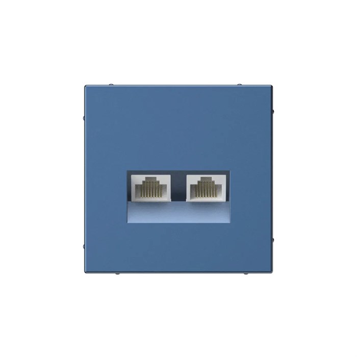 ARTGALLERY РОЗЕТКА двойная компьютерная RJ45+RJ45, кат. 5е, механизм, АКВАМАРИН GAL001185 - фото 7628