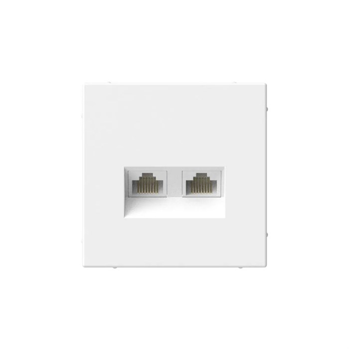 ARTGALLERY РОЗЕТКА двойная компьютерная RJ45+RJ45, кат. 5е, механизм, ЛОТОС GAL001385 - фото 7875