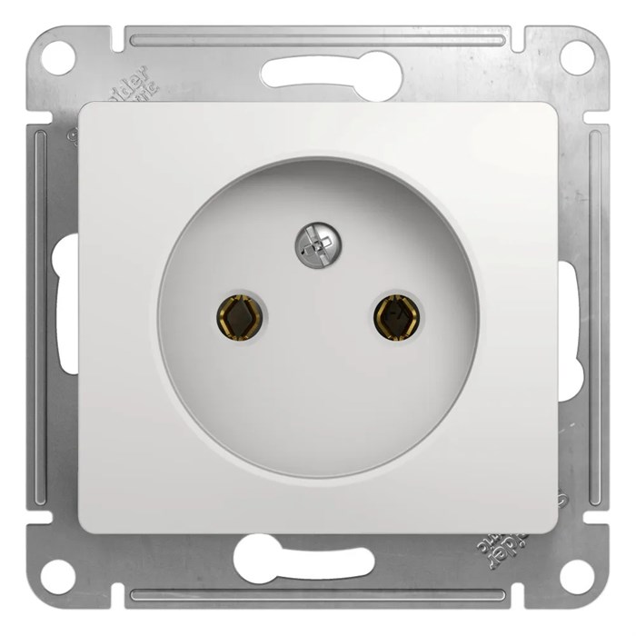 GLOSSA РОЗЕТКА без заземления без шторок, 16А, механизм, БЕЛЫЙ GSL000141 - фото 8244