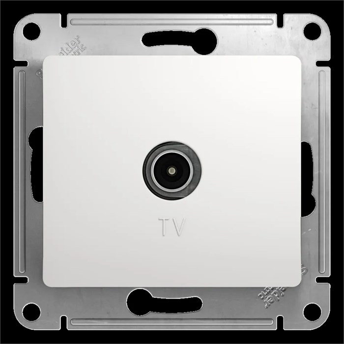 GLOSSA TV РОЗЕТКА оконечная 1дБ, механизм, БЕЛЫЙ GSL000191 - фото 8543