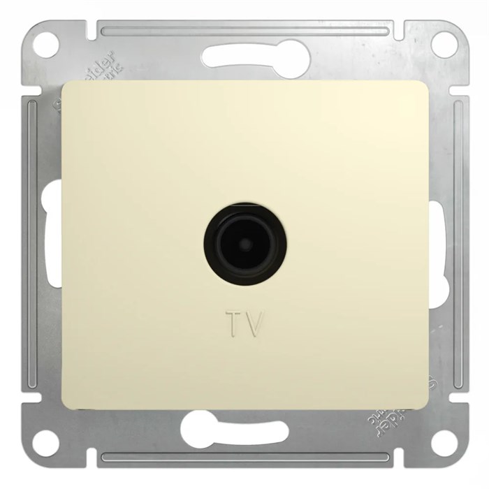 GLOSSA TV РОЗЕТКА оконечная 1дБ, механизм, БЕЖЕВЫЙ GSL000291 - фото 8952