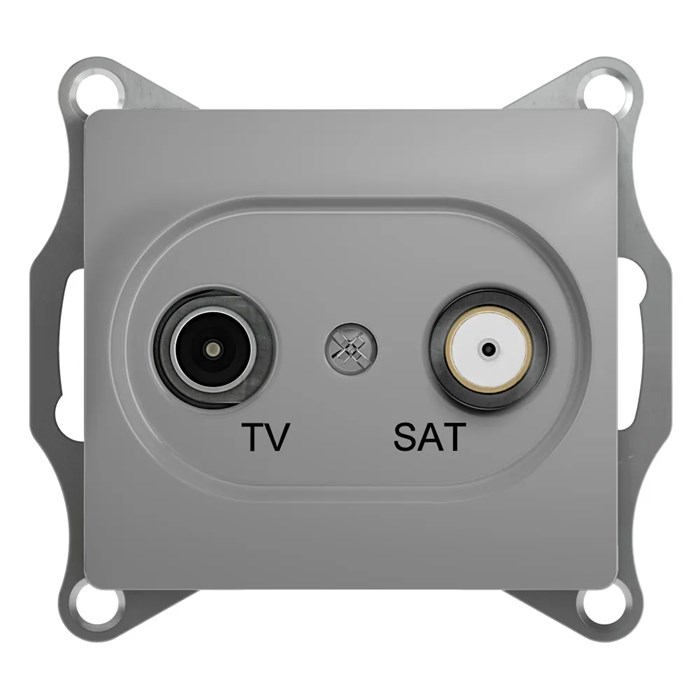 GLOSSA TV-SAT РОЗЕТКА оконечная 1DB, механизм, АЛЮМИНИЙ GSL000397 - фото 9186