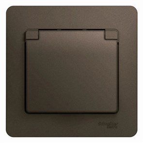 РОЗЕТКА з/к со шт кр, в сб,IP20,ШОКОЛАД GSL000846