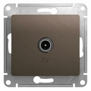 GLOSSA TV РОЗЕТКА одиночная 1DB, ШОКОЛАД GSL000891