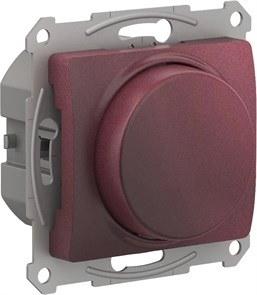 GLOSSA СВЕТОРЕГУЛЯТОР (диммер) повор-нажим, LED, RC, 400Вт, мех., БАКЛАЖАНОВЫЙ GSL001123