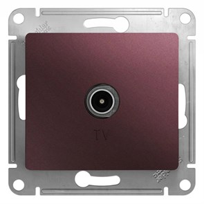 GLOSSA TV РОЗЕТКА оконечная 1DB, механизм, БАКЛАЖАНОВЫЙ GSL001191