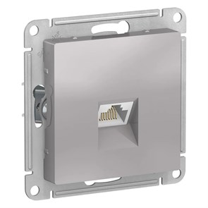 ATLASDESIGN РОЗЕТКА компьютерная RJ45 кат. 5e, механизм, АЛЮМИНИЙ ATN000383