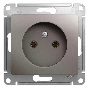 GLOSSA РОЗЕТКА без заземления без шторок, 16А, механизм, ПЛАТИНА GSL001241