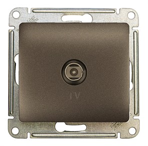 GLOSSA TV РОЗЕТКА оконечная 1дБ, механизм, ГРАФИТ GSL001391
