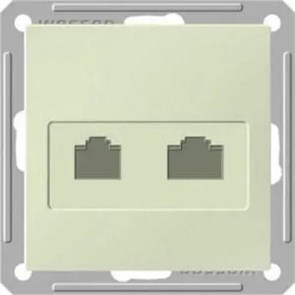 W59 РОЗЕТКА двойная RJ11+RJ45 кат.5e, механизм, СЛОНОВАЯ КОСТЬ RSI-251TK5E-2-86