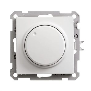 W59 СВЕТОРЕГУЛЯТОР (диммер) поворотно-нажимной, LED, RC, 400Вт, механизм, БЕЛЫЙ SR-5S3-1-86