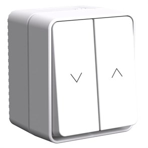 ATLASDESIGN PROFI IP54 О/У 2-клавишный ВЫКЛЮЧАТЕЛЬ ДЛЯ ЖАЛЮЗИ, сх.4, 10А, БЕЛЫЙ ATN540119